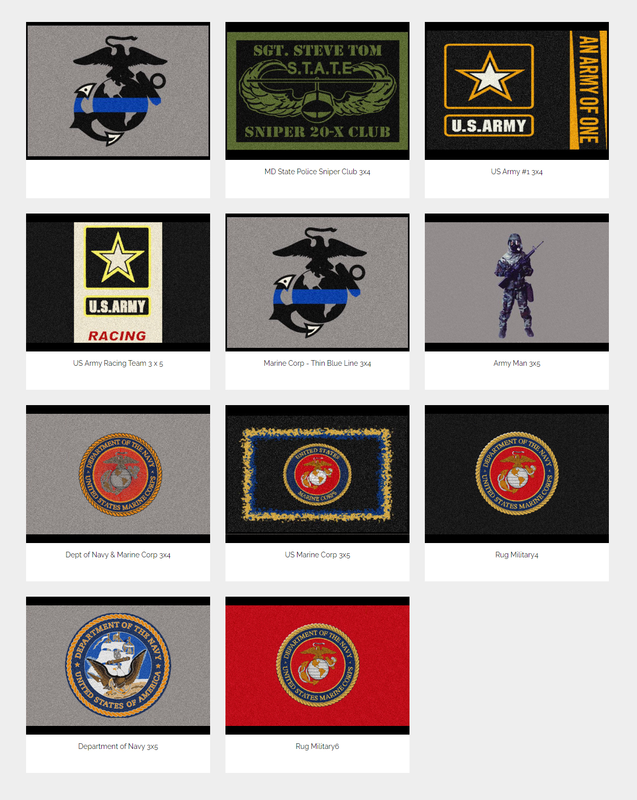 custom rugs for armed forces